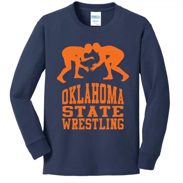 Oklahoma Wrestling Funny Kids Long Sleeve Shirt