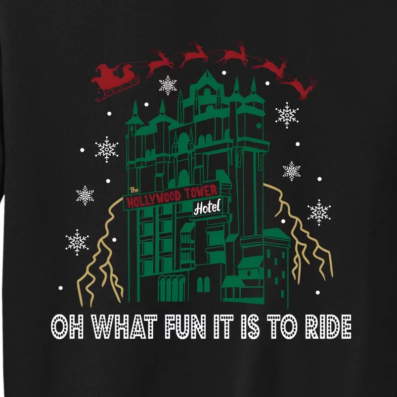 Oh What Fun It Is To Ride Tower Of Terror Christmas Sweatshirt