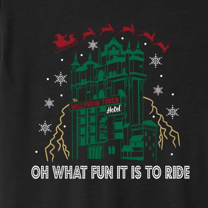 Oh What Fun It Is To Ride Tower Of Terror Christmas ChromaSoft Performance T-Shirt