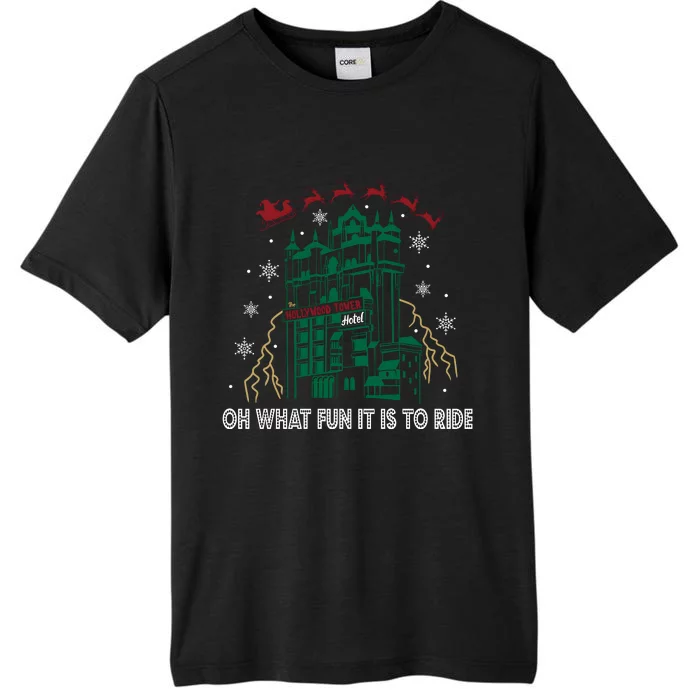 Oh What Fun It Is To Ride Tower Of Terror Christmas ChromaSoft Performance T-Shirt