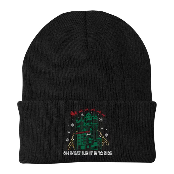 Oh What Fun It Is To Ride Tower Of Terror Christmas Knit Cap Winter Beanie