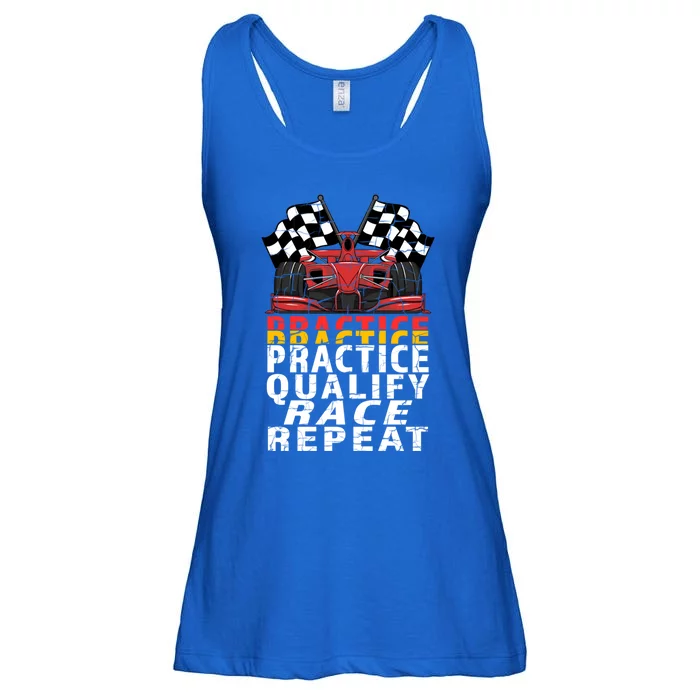 Open Wheel Formula Racing Car Practice Qualify Race Vintage Gift Ladies Essential Flowy Tank