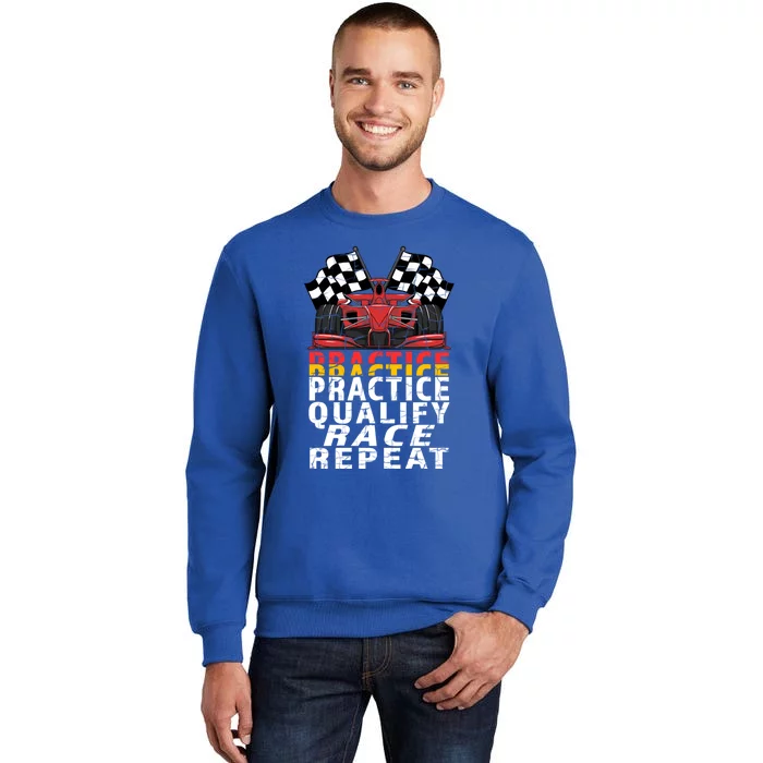 Open Wheel Formula Racing Car Practice Qualify Race Vintage Gift Tall Sweatshirt