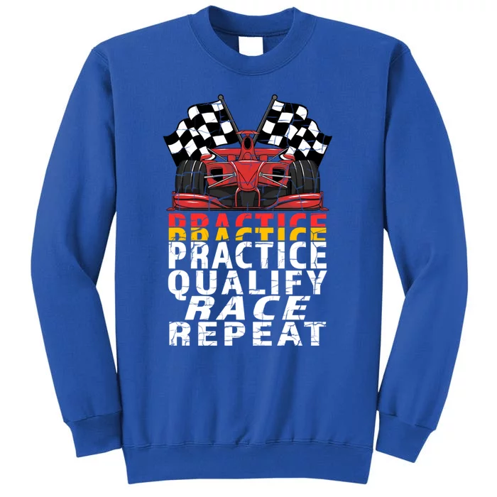 Open Wheel Formula Racing Car Practice Qualify Race Vintage Gift Tall Sweatshirt