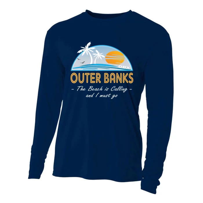 OBX With Funny Slogan for The Outer Banks Cooling Performance Long Sleeve Crew