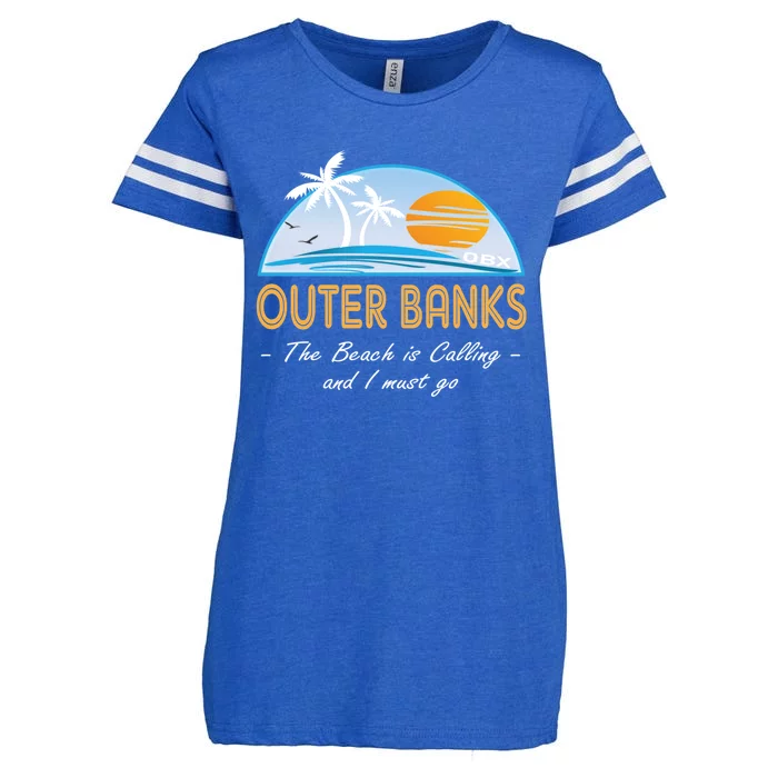 OBX With Funny Slogan for The Outer Banks Enza Ladies Jersey Football T-Shirt