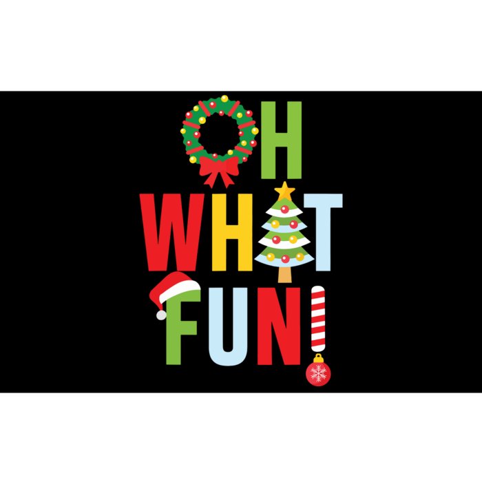 Oh What Fun Christmas With Wreath And Tree Bumper Sticker