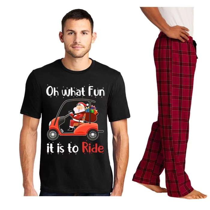 Oh What Fun It Is To Ride Golf Cart Christmas Golfing Golfer Pajama Set