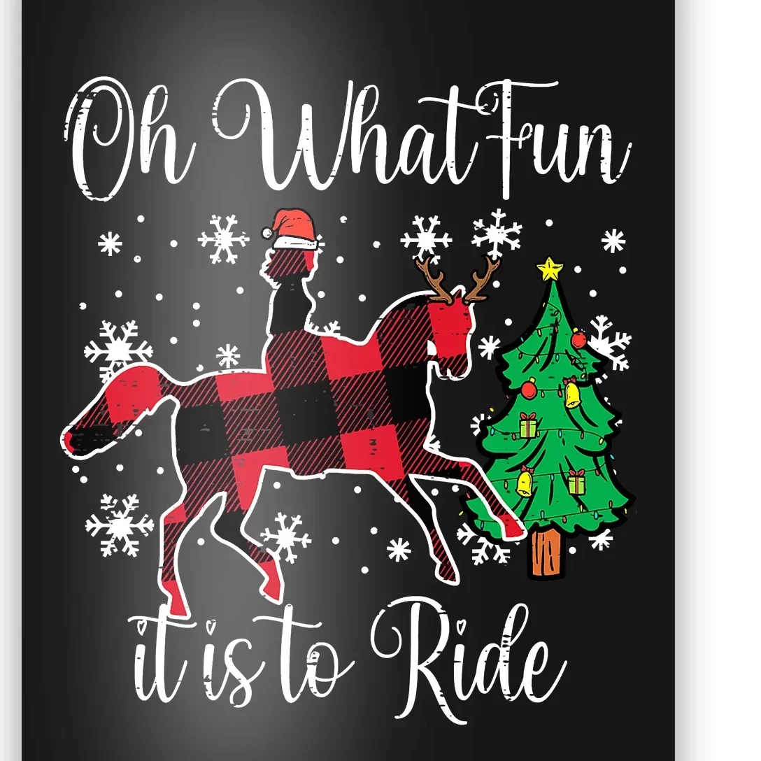 Oh What Fun it is to Ride Horse Ugly Santa Christmas Gifts Poster