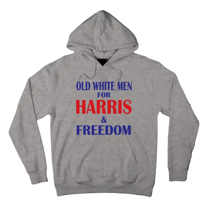 Old White For Harris And Freedom Funny America Usa Flag Tall Hoodie