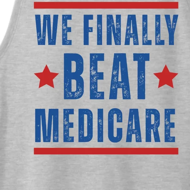 Official We Finally Beat Medicare Poltical Ladies Tri-Blend Wicking Tank