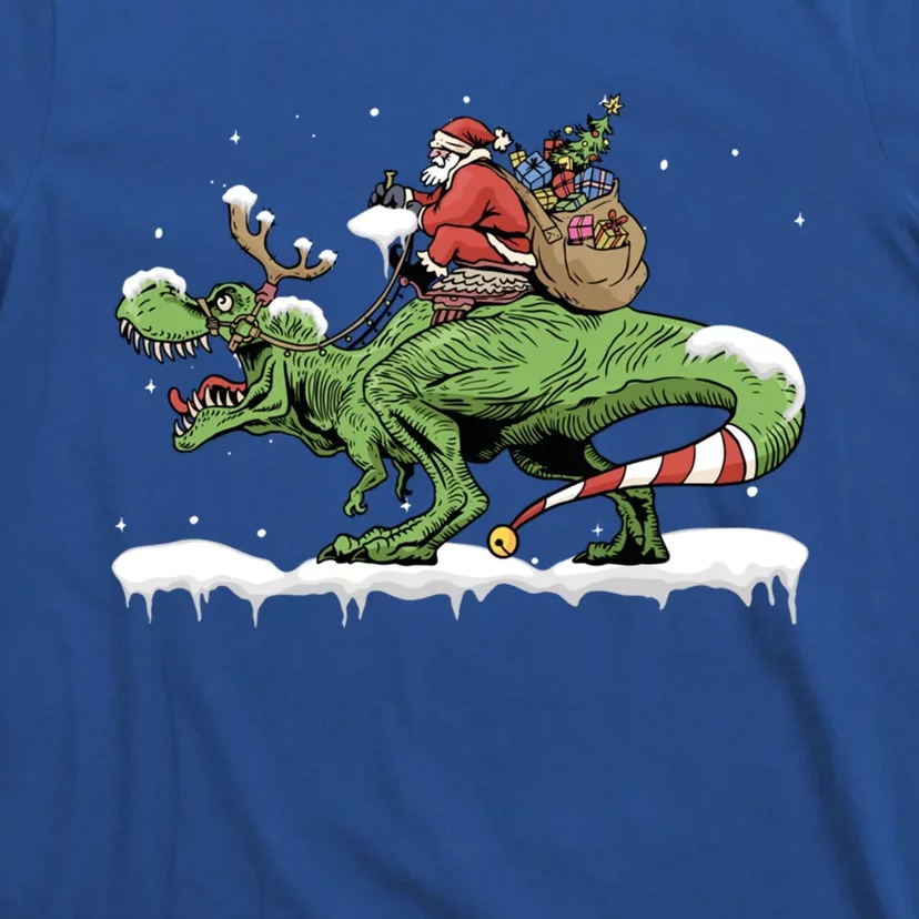 Oh What Fun It Is To Rawr Santa Claus Dinosaur Ride Gift T-Shirt