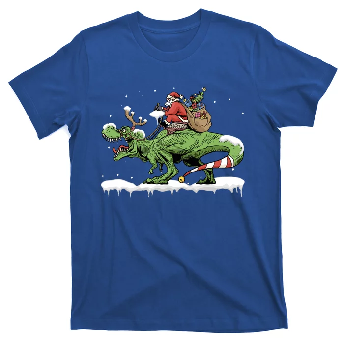 Oh What Fun It Is To Rawr Santa Claus Dinosaur Ride Gift T-Shirt