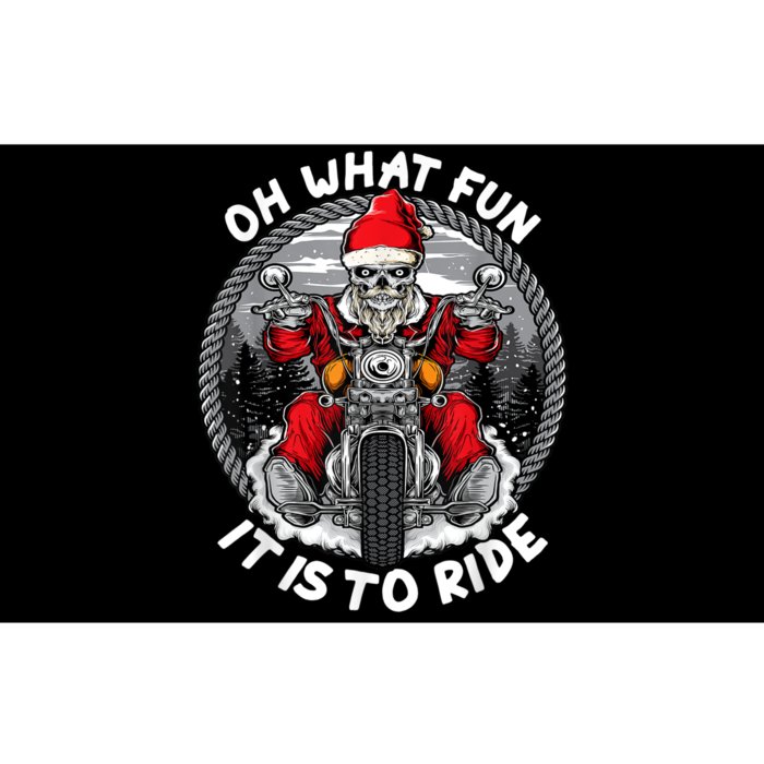 Oh What Fun It Is To Ride Christmas Santa Motorcycle Biker Bumper Sticker