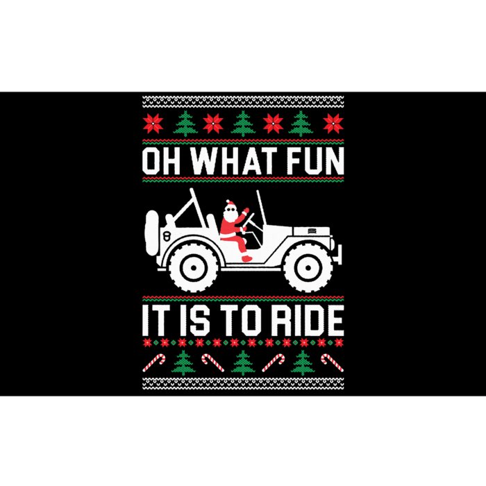 Oh What Fun  4x4 Offroad SUV Ugly Christmas Sweater Bumper Sticker