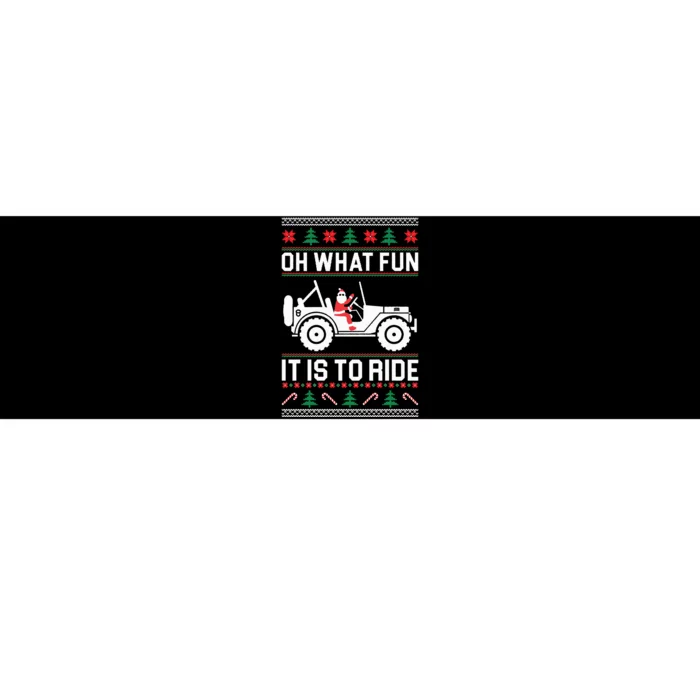 Oh What Fun  4x4 Offroad SUV Ugly Christmas Sweater Bumper Sticker