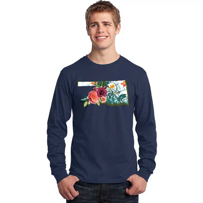 Oklahoma Watercolor Flower Long Sleeve Shirt