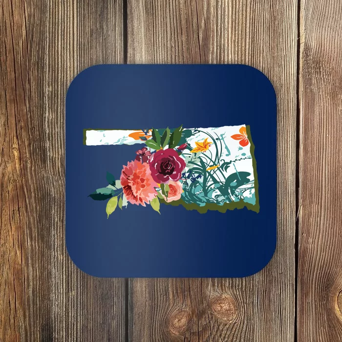 Oklahoma Watercolor Flower Coaster