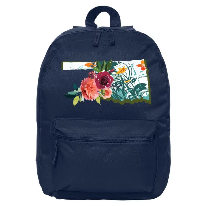 Oklahoma Watercolor Flower 16 in Basic Backpack