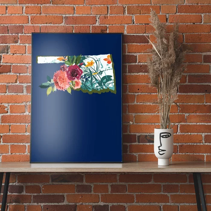 Oklahoma Watercolor Flower Poster