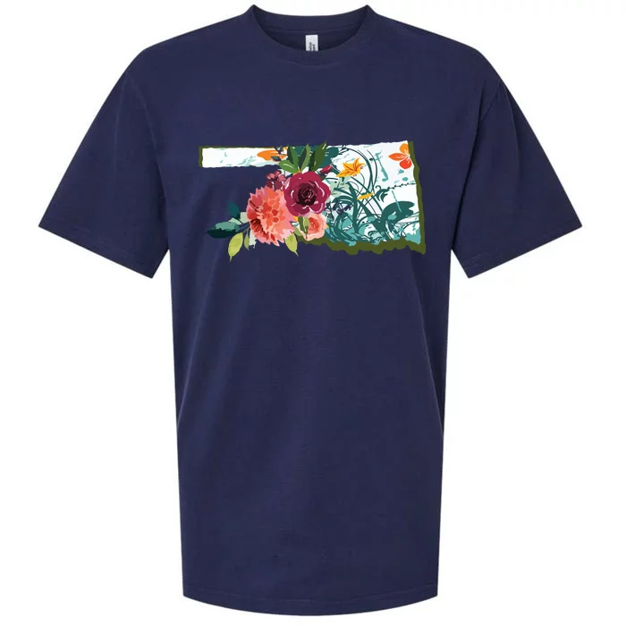 Oklahoma Watercolor Flower Sueded Cloud Jersey T-Shirt