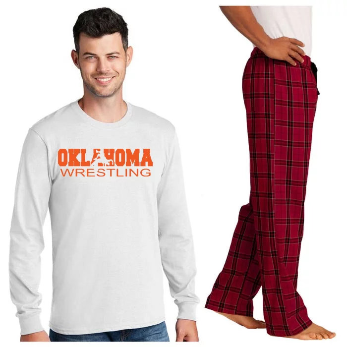 Oklahoma Watercolor Funny Long Sleeve Pajama Set