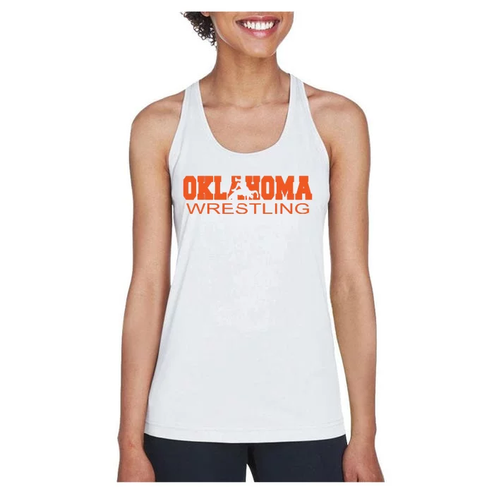 Oklahoma Watercolor Funny Women's Racerback Tank