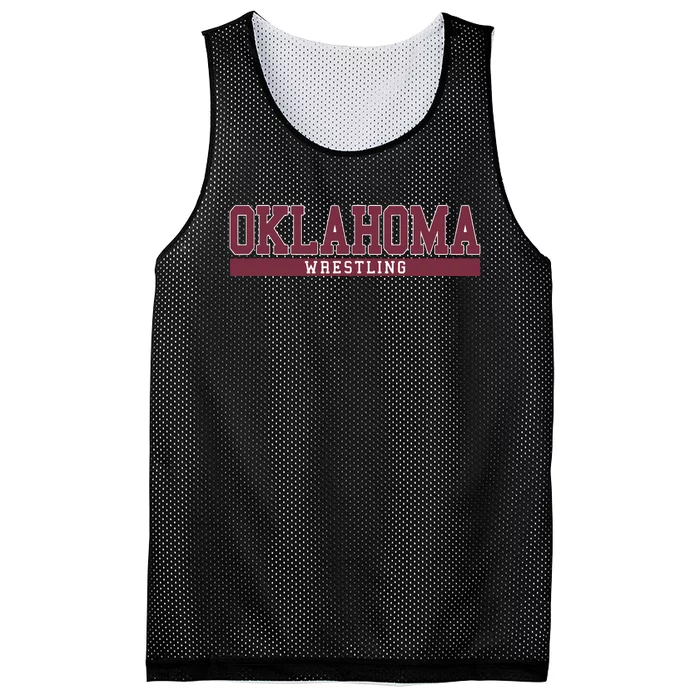 Oklahoma Wrestling Funny Mesh Reversible Basketball Jersey Tank