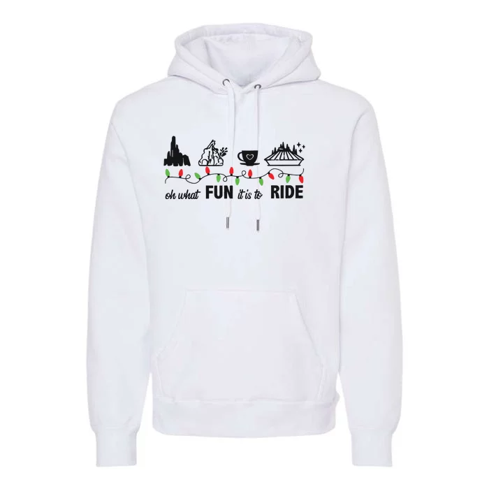 Oh What Fun It Is To Ride Christmas Premium Hoodie