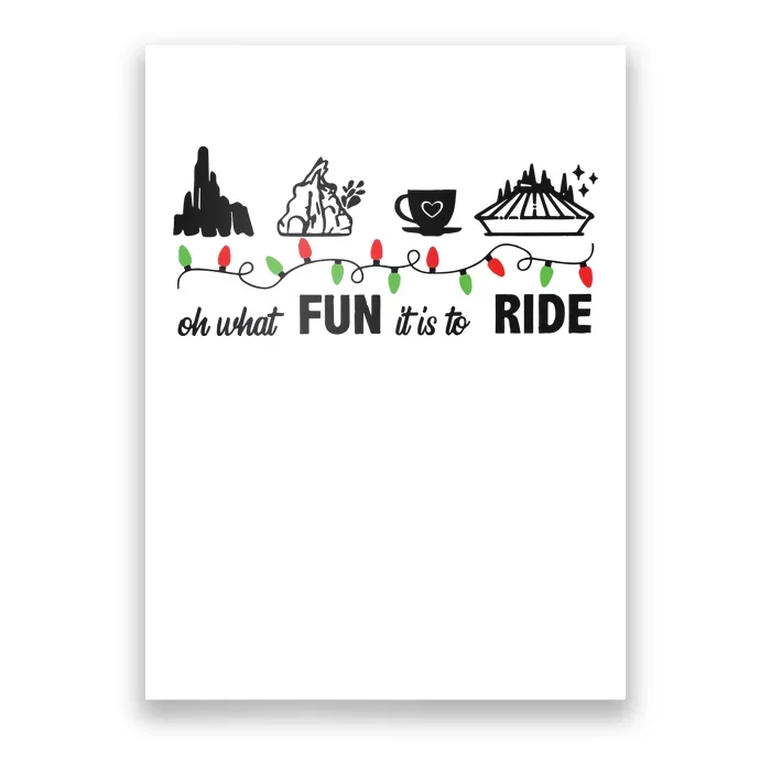 Oh What Fun It Is To Ride Christmas Poster