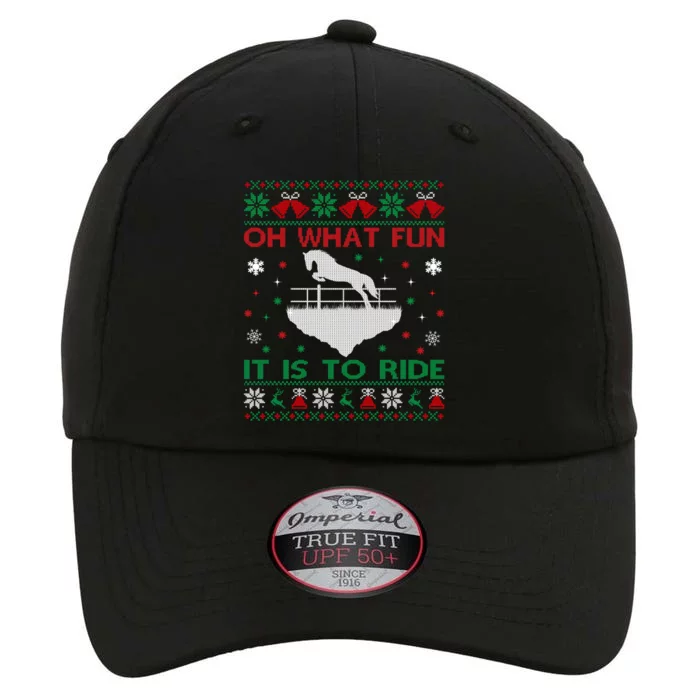 Oh What Fun It Is To Ride Horse Ugly Christmas Sweater Xmas The Original Performance Cap