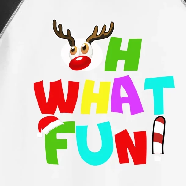 Oh What Fun Christmas Gift With Deer And Santa Hat Gift Toddler Fine Jersey T-Shirt