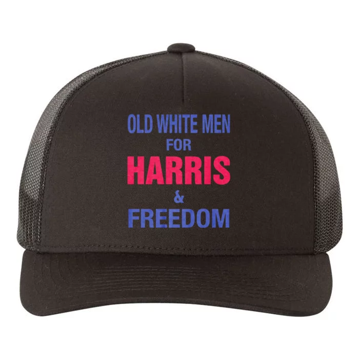 Old White For Harris & Freedom Yupoong Adult 5-Panel Trucker Hat