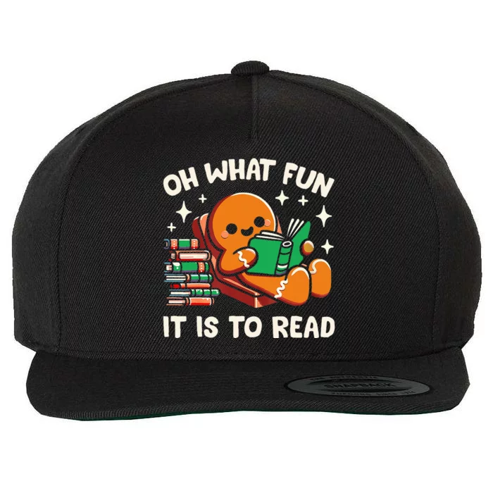 Oh What Fun It Is To Read Christmas Teacher Librarian Books Wool Snapback Cap