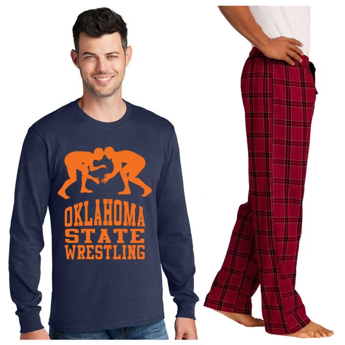 Oklahoma Wrestling Gift Long Sleeve Pajama Set