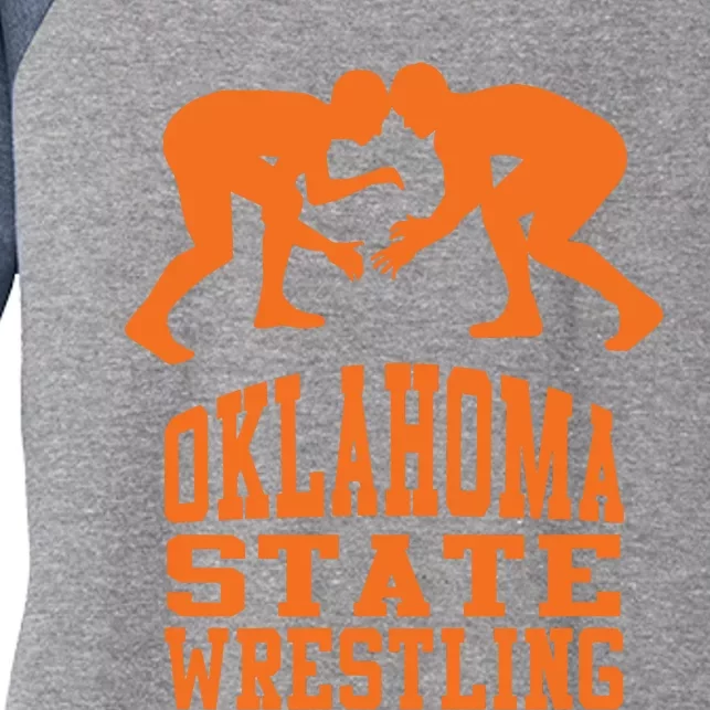 Oklahoma Wrestling Gift Women's Tri-Blend 3/4-Sleeve Raglan Shirt