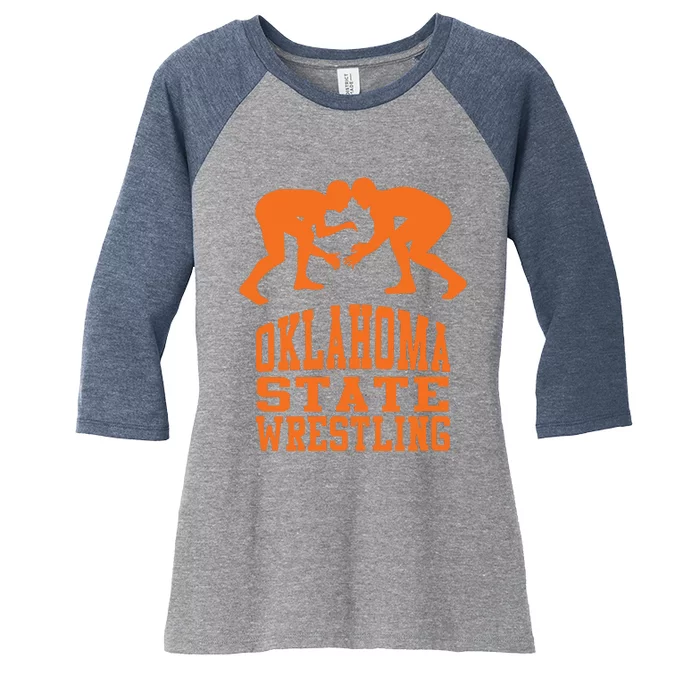 Oklahoma Wrestling Gift Women's Tri-Blend 3/4-Sleeve Raglan Shirt