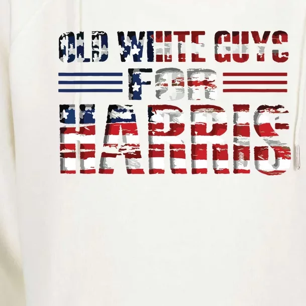 Old White Guys For Harris Kamala Usa American Flag Harris Womens Funnel Neck Pullover Hood