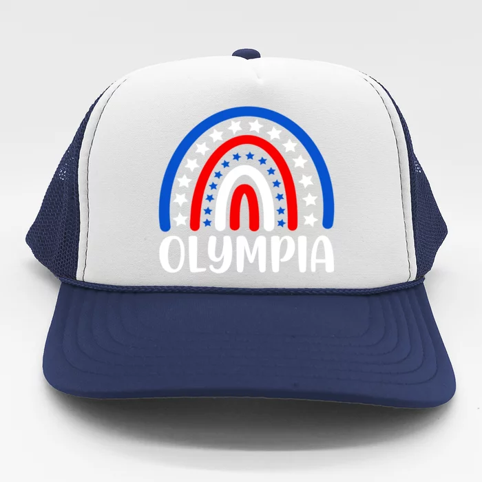 Olympia Washington Gift I Love Olympia Usa Gift Trucker Hat