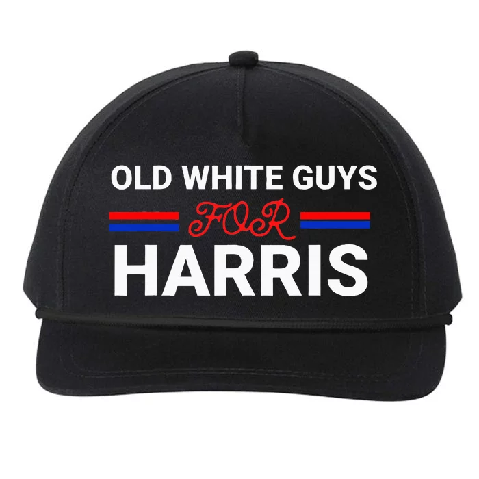 Old White Guys For Harris Kamala Snapback Five-Panel Rope Hat