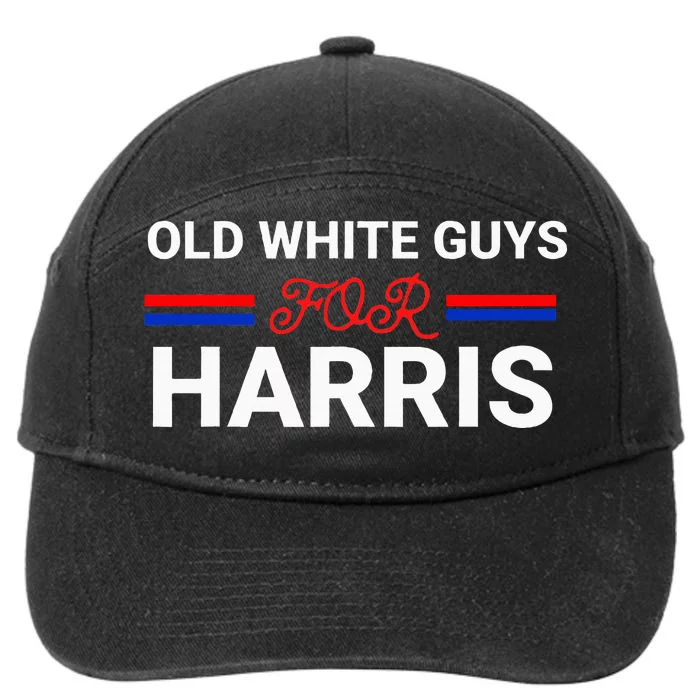 Old White Guys For Harris Kamala 7-Panel Snapback Hat