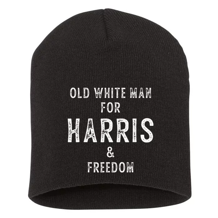 Old White Harris & Freedom Short Acrylic Beanie