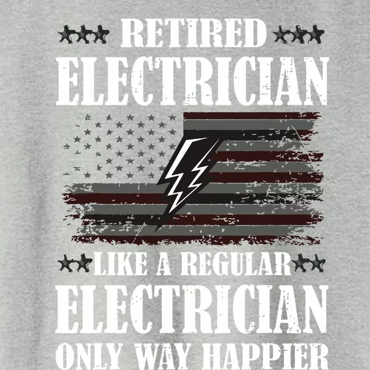 Only Way Happier Retired Electrician Retirement Party Women's Crop Top Tee