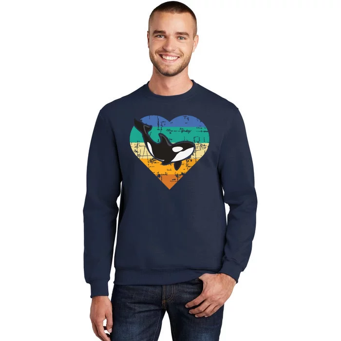 Orca Whale Heart Whale Lover Marine Biologist Whales Sweatshirt