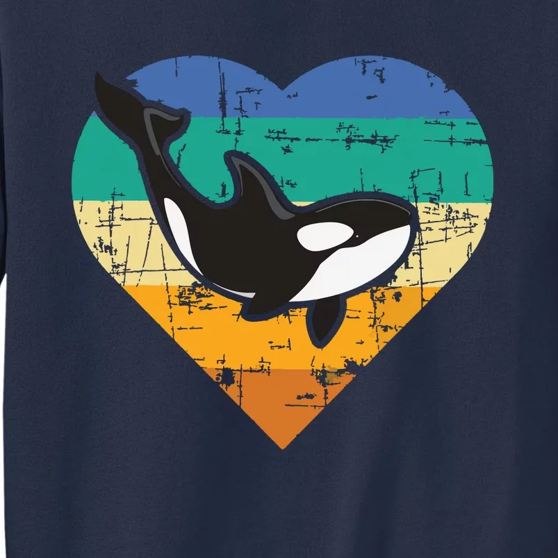 Orca Whale Heart Whale Lover Marine Biologist Whales Sweatshirt