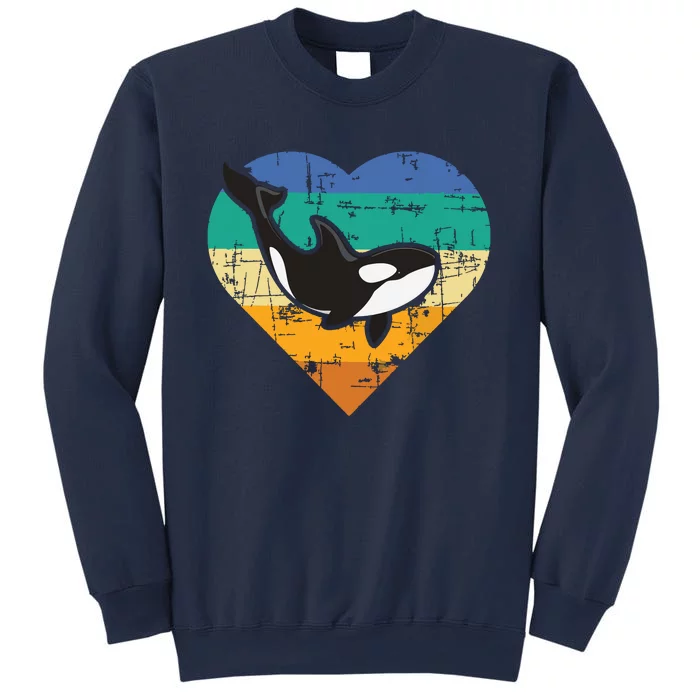 Orca Whale Heart Whale Lover Marine Biologist Whales Sweatshirt