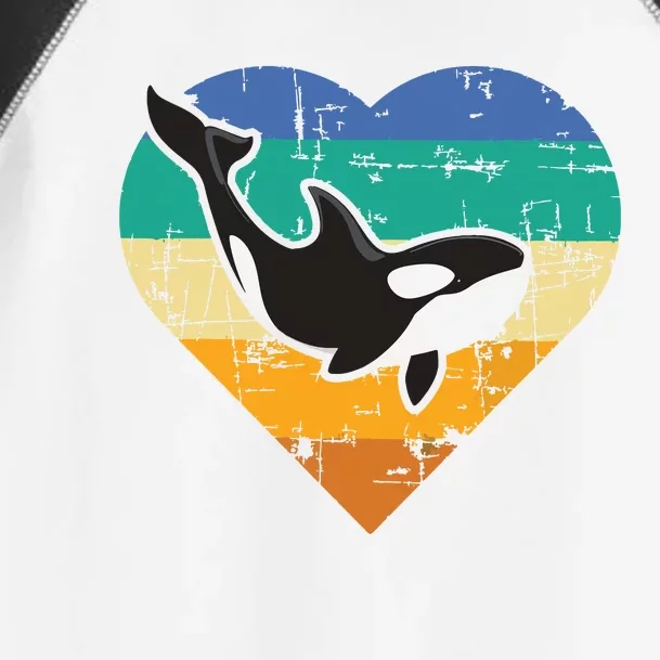 Orca Whale Heart Whale Lover Marine Biologist Whales Toddler Fine Jersey T-Shirt