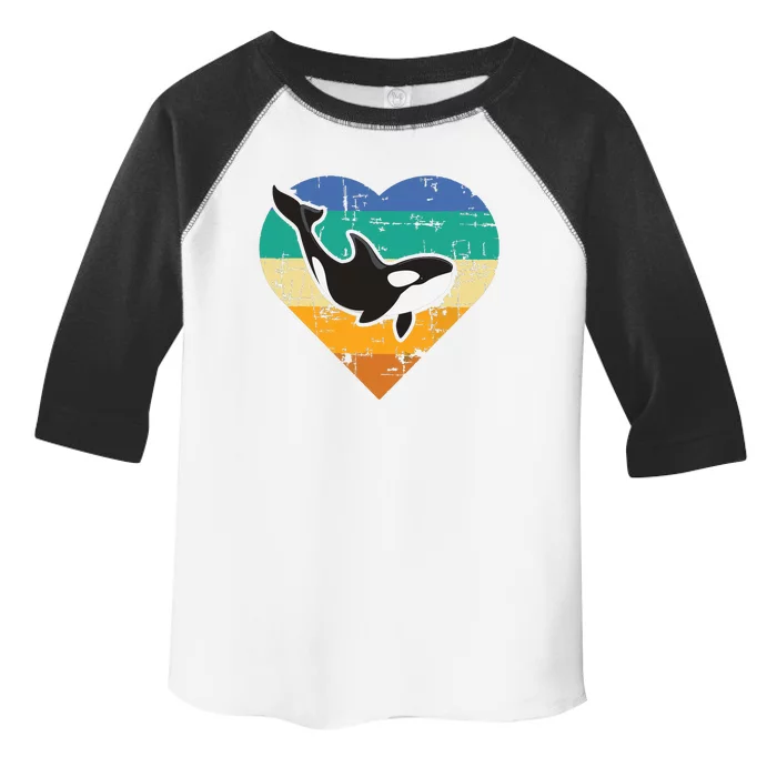 Orca Whale Heart Whale Lover Marine Biologist Whales Toddler Fine Jersey T-Shirt