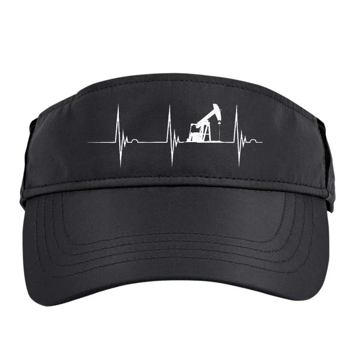 Oilfield Worker Heartbeat EKG Pulse Oil Rig American Gas Adult Drive Performance Visor