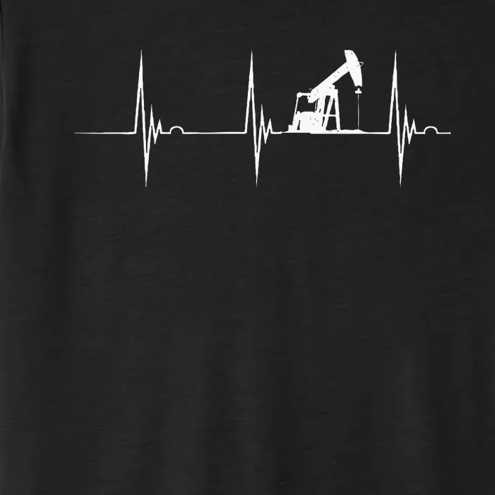 Oilfield Worker Heartbeat EKG Pulse Oil Rig American Gas ChromaSoft Performance T-Shirt